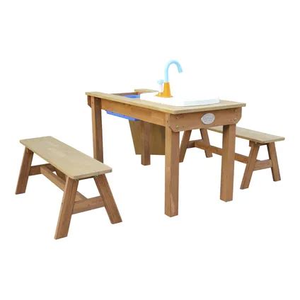 AXI Dennis Zand Water Picknicktafel Van Hout In Bruin Watertafel