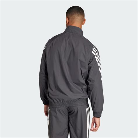 Adidas Future Icons Stripes Woven Track Jacket Black Adidas Gh