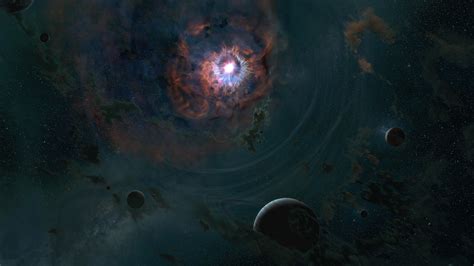 Wallpaper 2560x1440 Px Digital Art Galaxy Nebula Planet Space