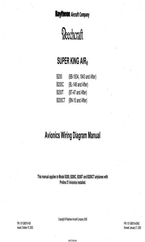 Beechcraft Super King B B C B T B Ct Avoinics Wiring