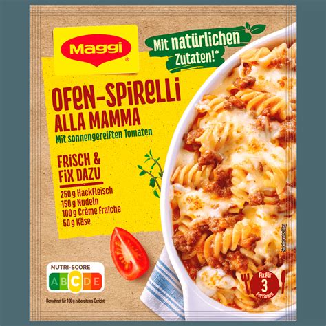 Maggi Fix für Ofen Spirelli alla mamma 43g bei REWE online bestellen