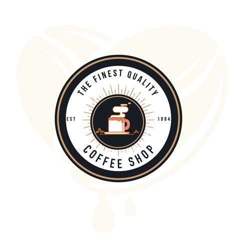 Coffee Logo Vector Illustration Emblem Set Design On Black