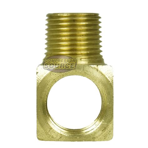 Triple 38 Npt Solid Brass Tee Fitting With 1 Male And 2 Female Threa