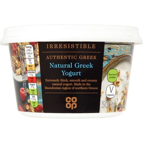 Co Op Irresistible Natural Greek Yogurt 500g Compare Prices Where