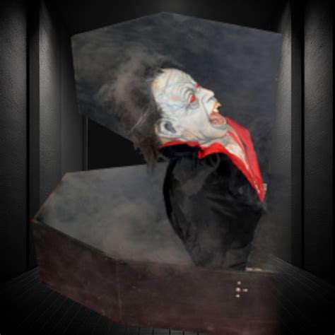 Dracula In Coffin Animatronic Haunted Props