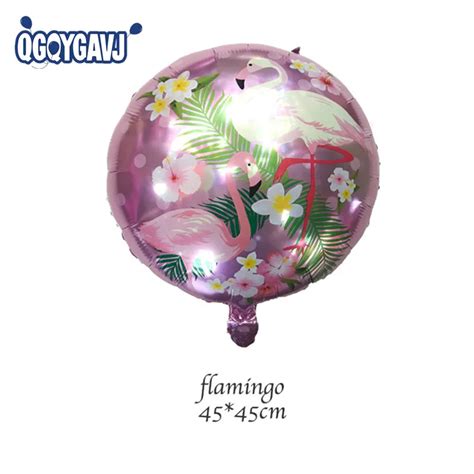 Qgqygavj 18inch Flamingos Helium Balloon Hot Bird Theme Party Globos