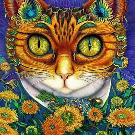 A Cat Dream Art By Louis Wain Vladimir Kush Jacek OpenArt