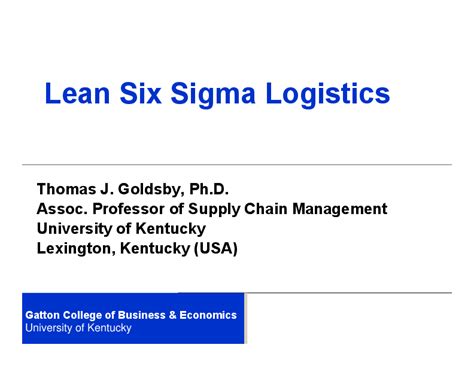 Pdf Lean Six Sigma Logistics Strategic Development To Operational Success