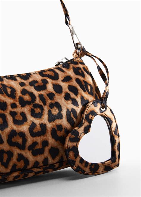 Animal-print handbag with mirror detail - Women | MANGO OUTLET USA