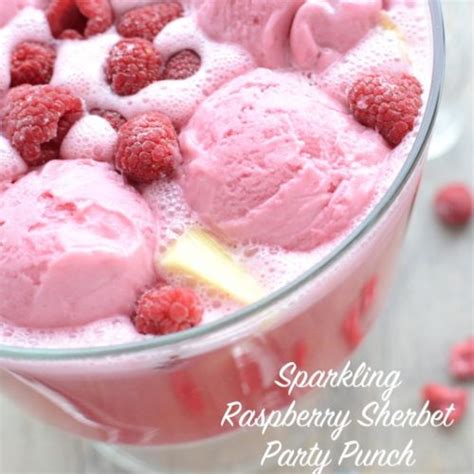 Sparkling Raspberry Sherbet Party Punch Nobiggie