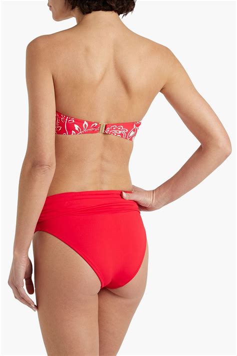 Seafolly Folklore Printed Bandeau Bikini Top The Outnet