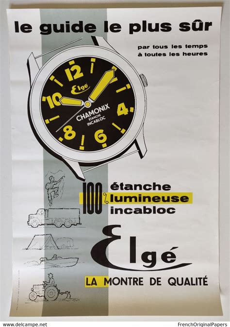 Affiches Affiche Publicit Montre Elg Mod Le Chamonix