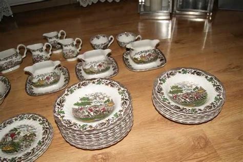 Porcelana angielska Myotts Country Life Polowanie Słupca OLX pl