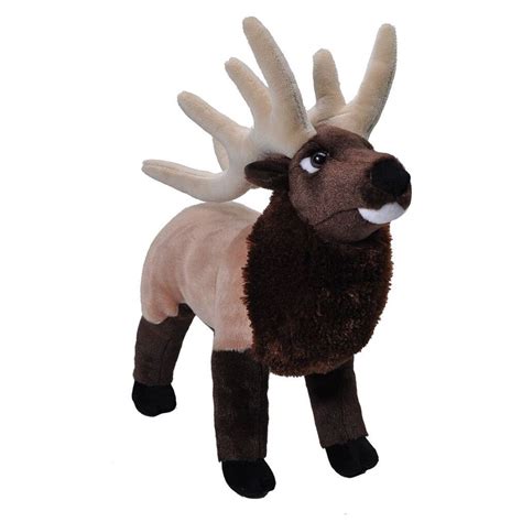 Standing Elk Stuffed Animal30cmsoft Plush Toycuddlekins Wild Republic