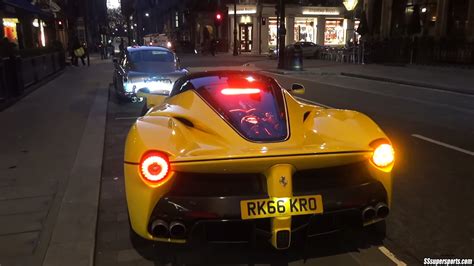 3 yellow laferrari aperta london street rear angle - SSsupersports