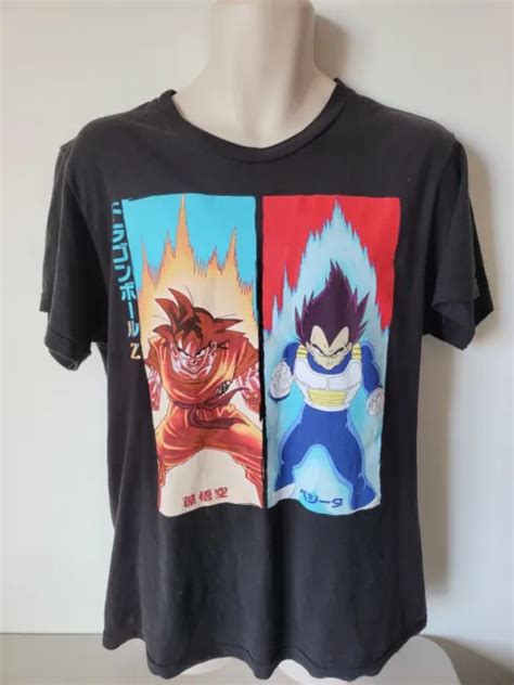 Dragon Ball Z Goku Vegeta Anime T Shirt Black Size M Free Postage Eur