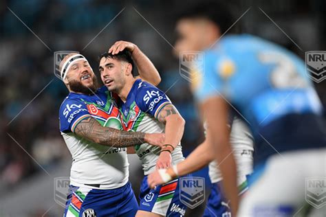 Nrl 2023 Rd23 Gold Coast Titans V New Zealand Warriors Shaun Johnson Try Celebrates Nrl