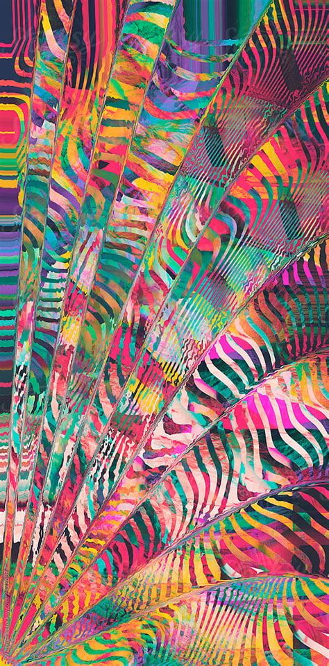 Psychedelic Abstract Palm Collage By Stocksy Contributor Wizemark