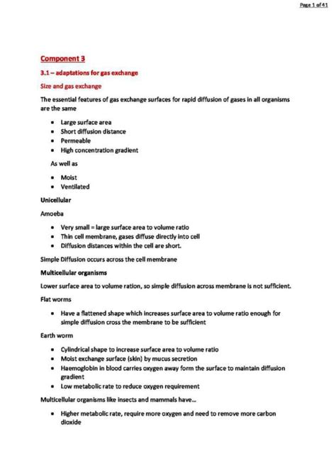 Eduqas A Level Biology Component 3 Comprehensive Summary Notes StudyLast