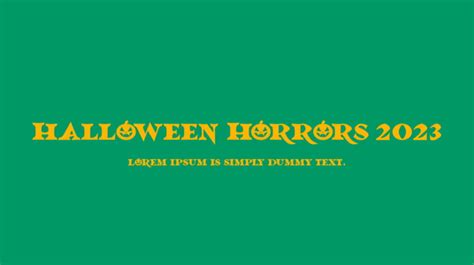 Halloween Horrors 2023 Font Family : Download Free for Desktop & Webfont