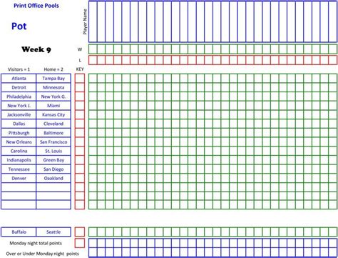 6+ Amazing Printable Office Football Pools - Best kids worksheet template