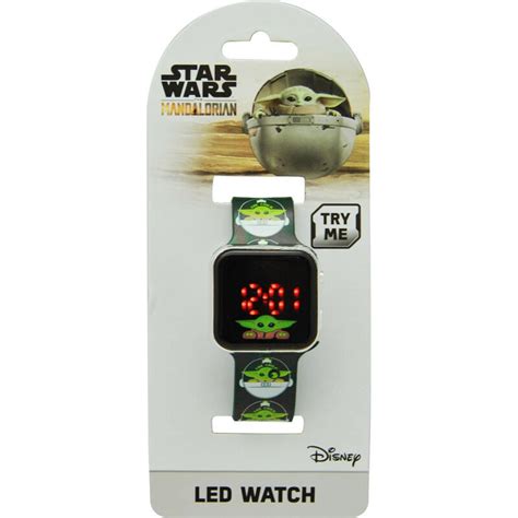 Star Wars Mandalorian Baby Yoda Reloj Led Digital