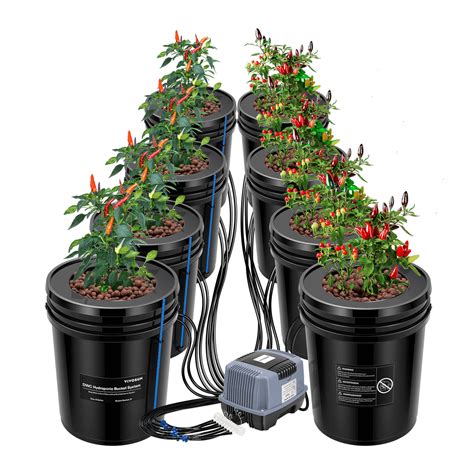 Gallon Dwc Hydroponic System Kit Bucket Black