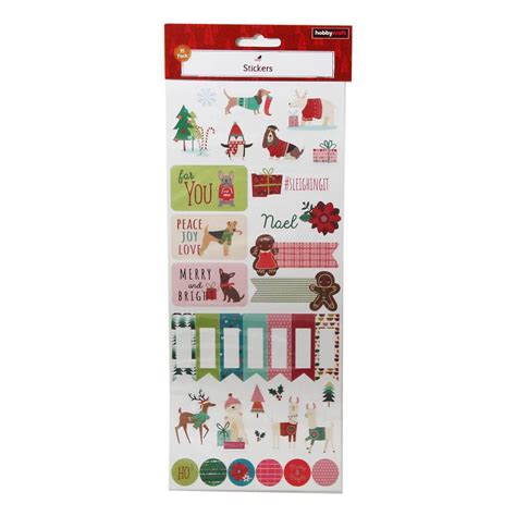 Assorted Christmas Stickers 35 Pack Hobbycraft