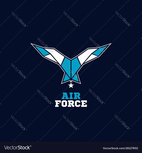 Air force wings logo sign symbol icon Royalty Free Vector