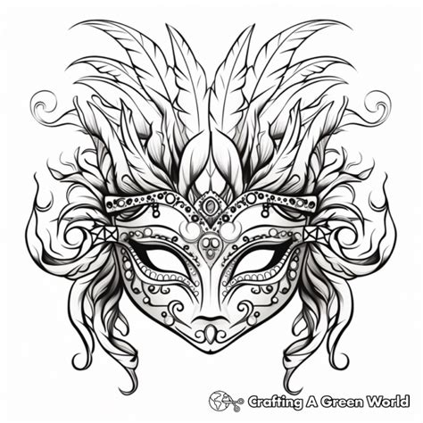 Masquerade Coloring Pages Free Printable