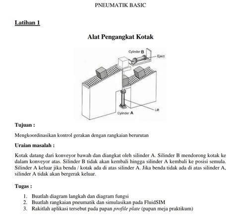 Pneumatik Basic Latihan Alat Pengangkat Kotak Tujuan