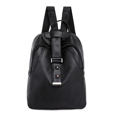 New Anti Theft Leather Backpack Female Designer School Shoulder