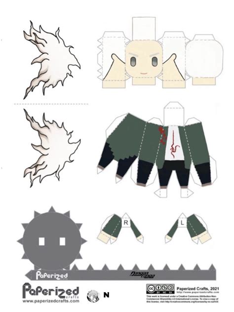 Nagito Paperized Modification Danganronpa Paper Craft Artesanato De