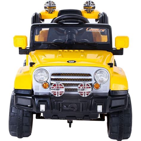 Carro Jipe Eletrico Infantil 12v Cor Amarelo Bel Carro Elétrico