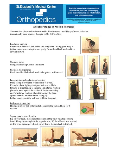 Shoulder Range Of Motion Exercises Docslib