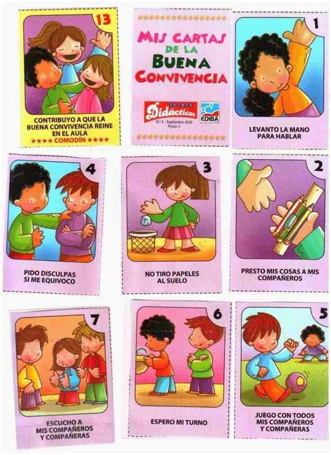 Normas De Convivencia En El Aula Imágenes Para Imprimir Para Niños