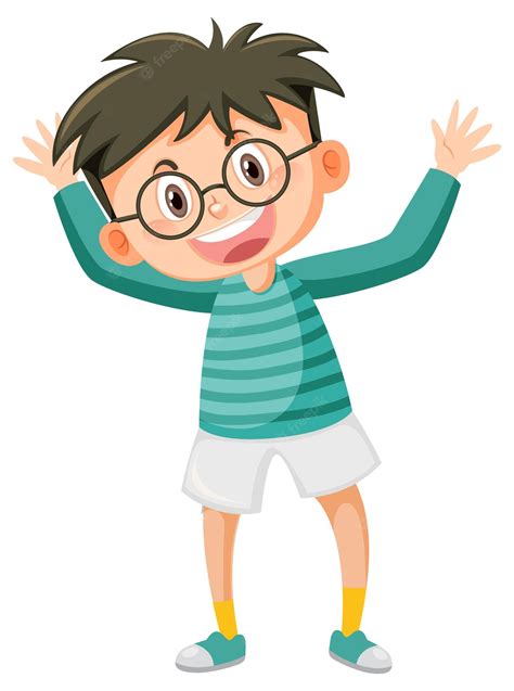 Premium Vector Nerdy Boy Cartoon Character