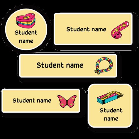 Bubbly Butterfly Heart Labels Pixi Print Shop Stickers Made Easy