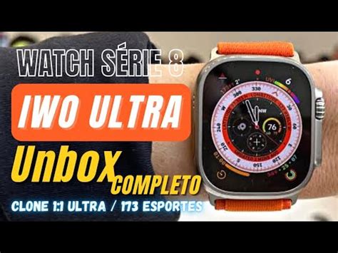 IWO Watch ULTRA Unboxing COMPLETO Série 8 Clone 1 1 Apple Watch Ultra