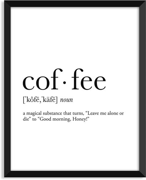 Amazon Serif Design Studios Coffee Definition Unframed Art