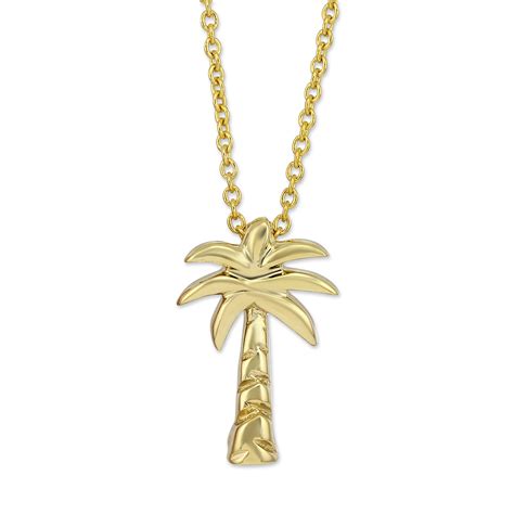 Roberto Coin K Yellow Gold Palm Tree Pendant Necklace