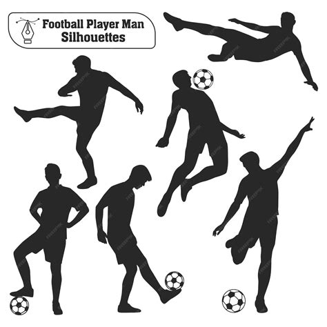 Premium Vector Vector Collection Of Male Playing Soccer Or Football Silhouettes In Different Poses