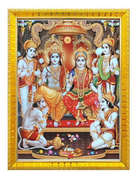 Buy Koshtak Shri Ram Darbar / Ram Sita With Laxman Hanuman Ji Giving ...