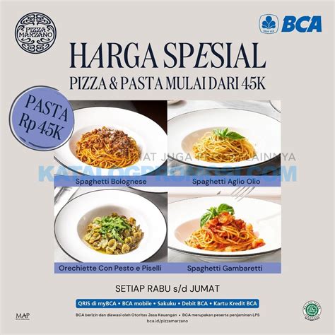 Promo PIZZA MARZANO BCA HARGA SPESIAL PIZZA PASTA Mulai Rp 45RIBU