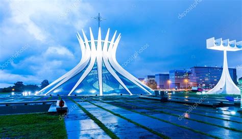 Cathedral Of Brasilia At Night Brazil — Stock Photo © Filipefrazao