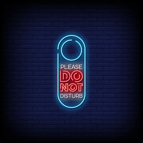 Please Do Not Disturb Neon Signs Style Text Vector 2187412 Vector Art