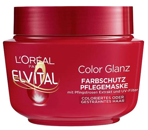 L Or Al Paris Elvital Haarkur F R L Ngeren Farbglanz Color Glanz