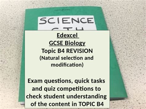 Edexcel Gcse Biology Topic 4 Revision Natural Selection And Modification Teaching Resources