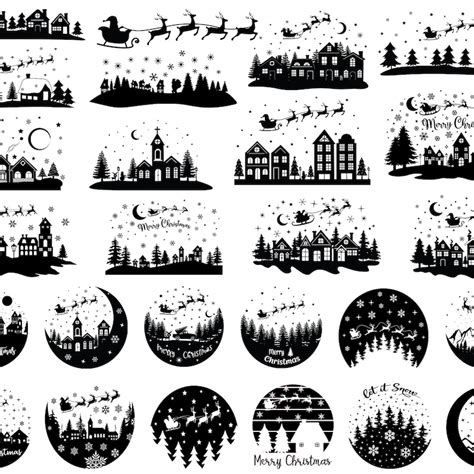 Winter Scene Svg Etsy