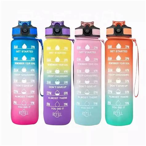 32oz Motivational Fitness Sports Tritan Water Bottle With Time Marker China Cup And Water Cup